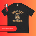 Whiskey Warms The Soul' Vintage T-Shirt | Unisex Graphic Warming Tee | Retro Alcohol & Bourbon Drinker T-Shirt