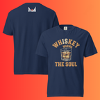 Whiskey Warms The Soul' Vintage T-Shirt | Unisex Graphic Warming Tee | Retro Alcohol & Bourbon Drinker T-Shirt