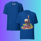 'Still Life' Red Wine & Grapes T-Shirt | Artistic Vineyard & Winery Cooling Tee for Connoisseurs