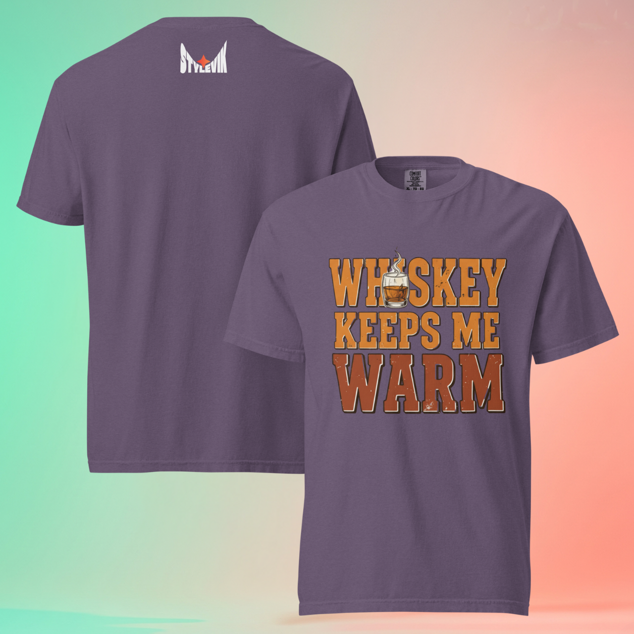 'Whiskey Keeps Me Warm' Funny T-Shirt | Unisex Warming Tee for Bourbon & Scotch Lovers