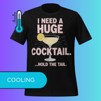 'I Need A Huge Cocktail Hold The Tail' T-Shirt | Funny Naughty Bachelorette Party Cooling Tee