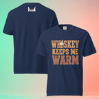 'Whiskey Keeps Me Warm' Funny T-Shirt | Unisex Warming Tee for Bourbon & Scotch Lovers