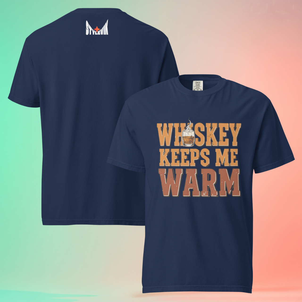 'Whiskey Keeps Me Warm' Funny T-Shirt | Unisex Warming Tee for Bourbon & Scotch Lovers