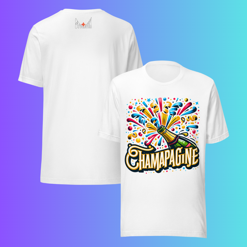 Champagne Celebration T-Shirt | Funny New Year's Eve & Birthday Party Cooling Tee