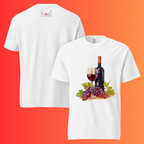 'Still Life' Red Wine & Grapes T-Shirt | Artistic Vineyard & Winery Warming Tee for Connoisseurs