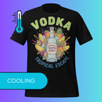 'Vodka Tropical Escape' T-Shirt | Funny Summer Vacation & Beach Party Cooling Tee