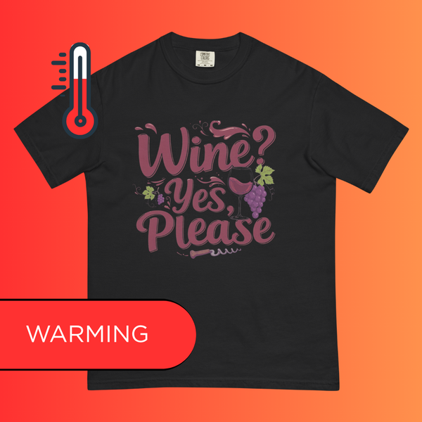 'Wine Yes Please' Funny T-Shirt | Girls Night Out & Mom Juice Warming Tee for Wine Lovers