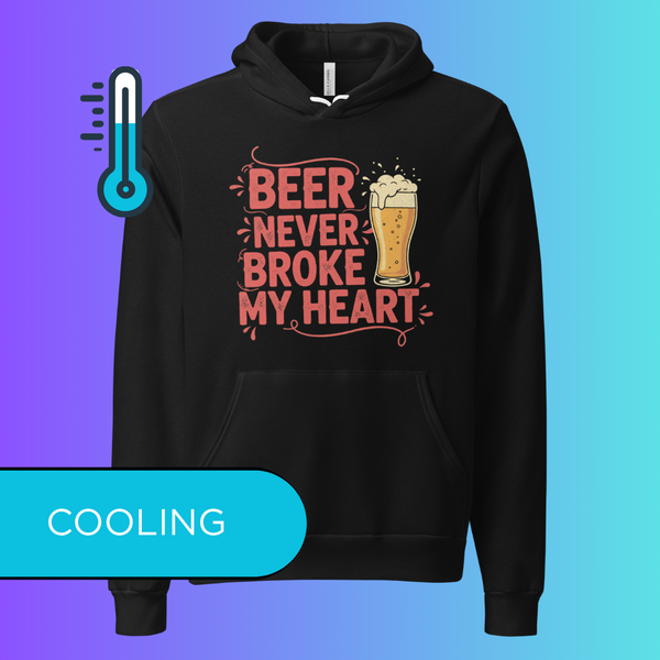 'Beer Never Broke My Heart' Hoodie | Funny Country Music & Luke Combs Inspired Cooling Hoodie