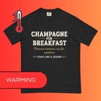 'Champagne for Breakfast' T-Shirt | Funny Brunch & Bachelorette Party Warming Tee