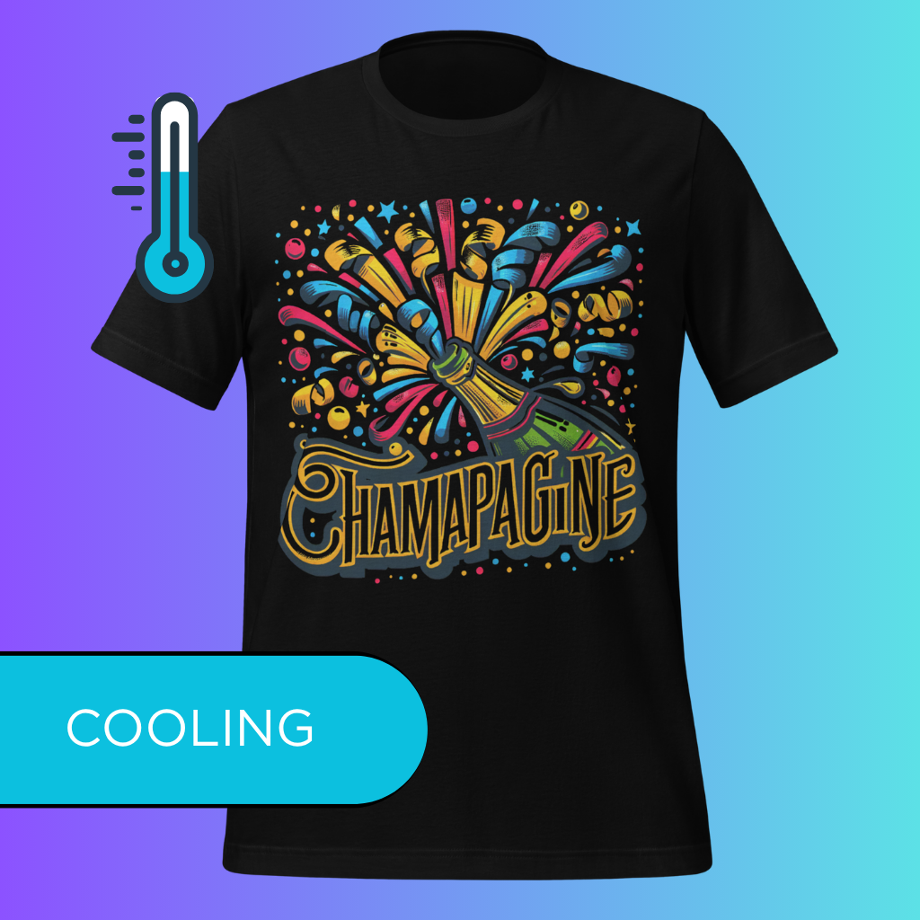 Champagne Celebration T-Shirt | Funny New Year's Eve & Birthday Party Cooling Tee