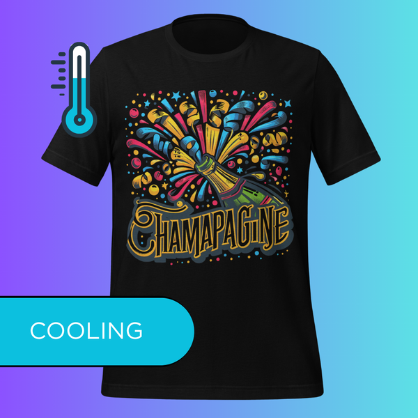 Champagne Celebration T-Shirt | Funny New Year's Eve & Birthday Party Cooling Tee