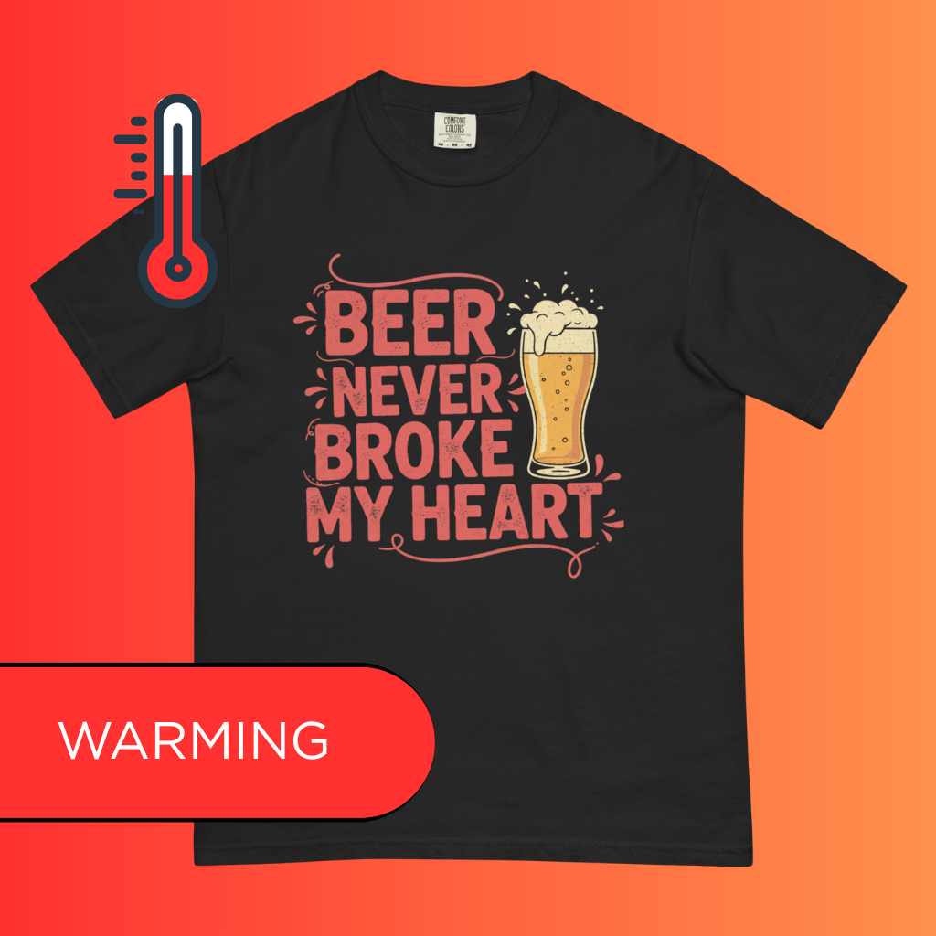 'Beer Never Broke My Heart' T-Shirt | Funny Country Music & Luke Combs Inspired Warming Tee