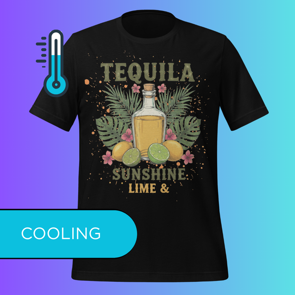 'Tequila Sunshine Lime' T-Shirt | Funny Tropical Vacation & Beach Cooling Tee for Margarita Lovers