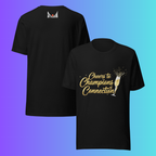 'Cheers to Champions of Connection' T-Shirt | Team & Networking Cooling Tee for Holiday Parties