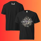 Elegant Champagne T-Shirt | Artistic Holiday & New Year's Eve Warming Tee for Wine Lovers