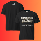 'Champagne for Breakfast' T-Shirt | Funny Brunch & Bachelorette Party Warming Tee
