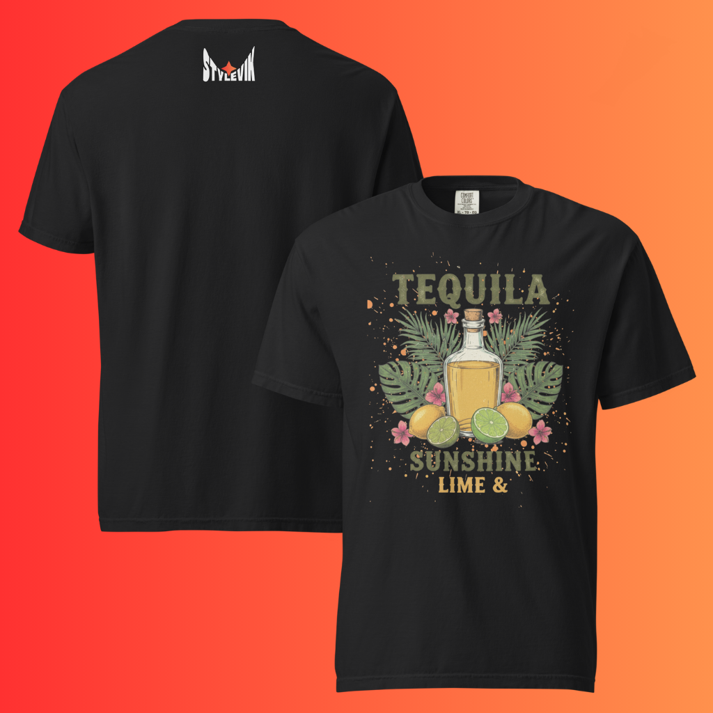 'Tequila Sunshine Lime' T-Shirt | Funny Tropical Vacation & Beach Warming Tee for Margarita Lovers