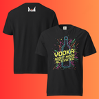 'Vodka Night Mode Activated' T-Shirt | Funny 80s Retro Gaming Warming Tee for Parties & Raves