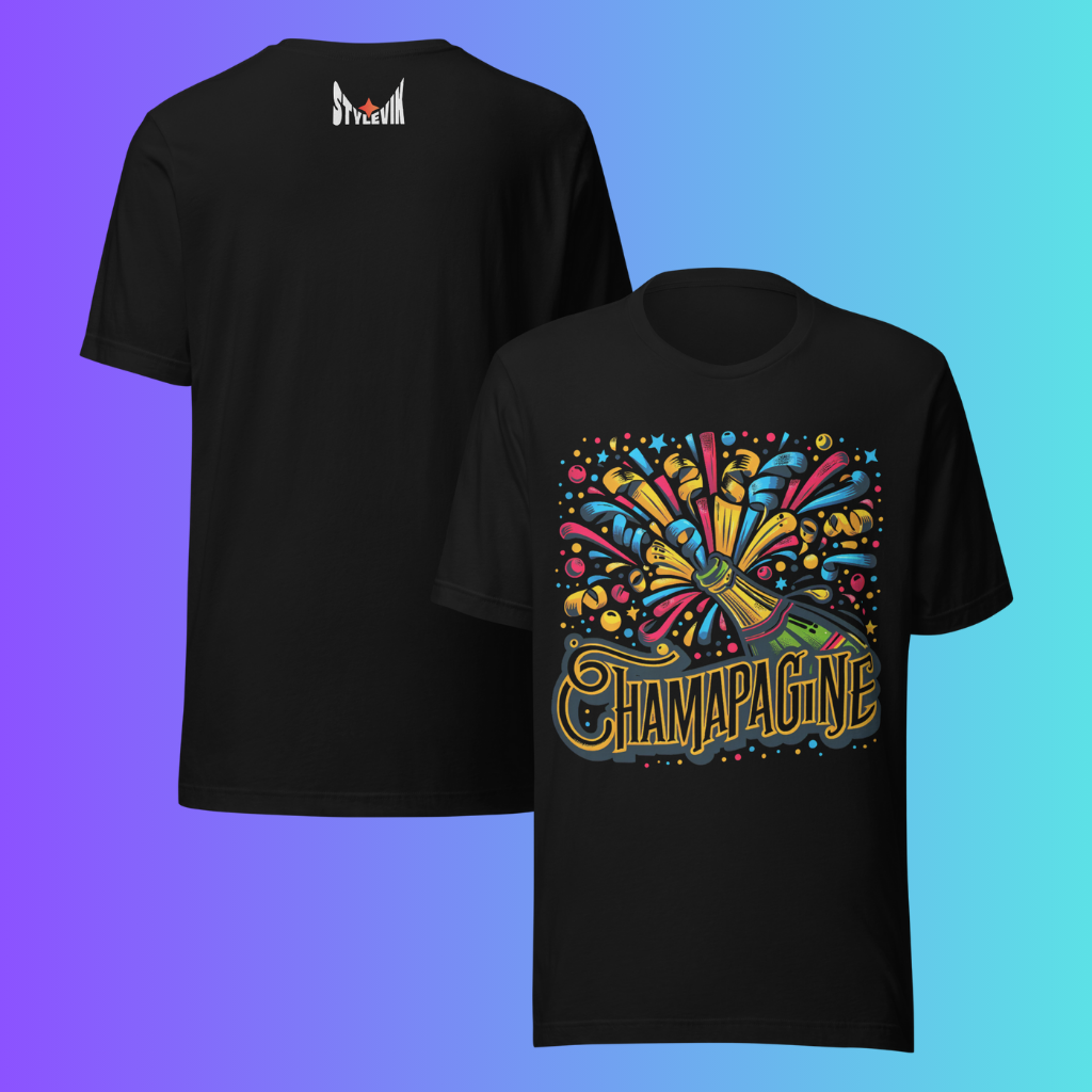 Champagne Celebration T-Shirt | Funny New Year's Eve & Birthday Party Cooling Tee