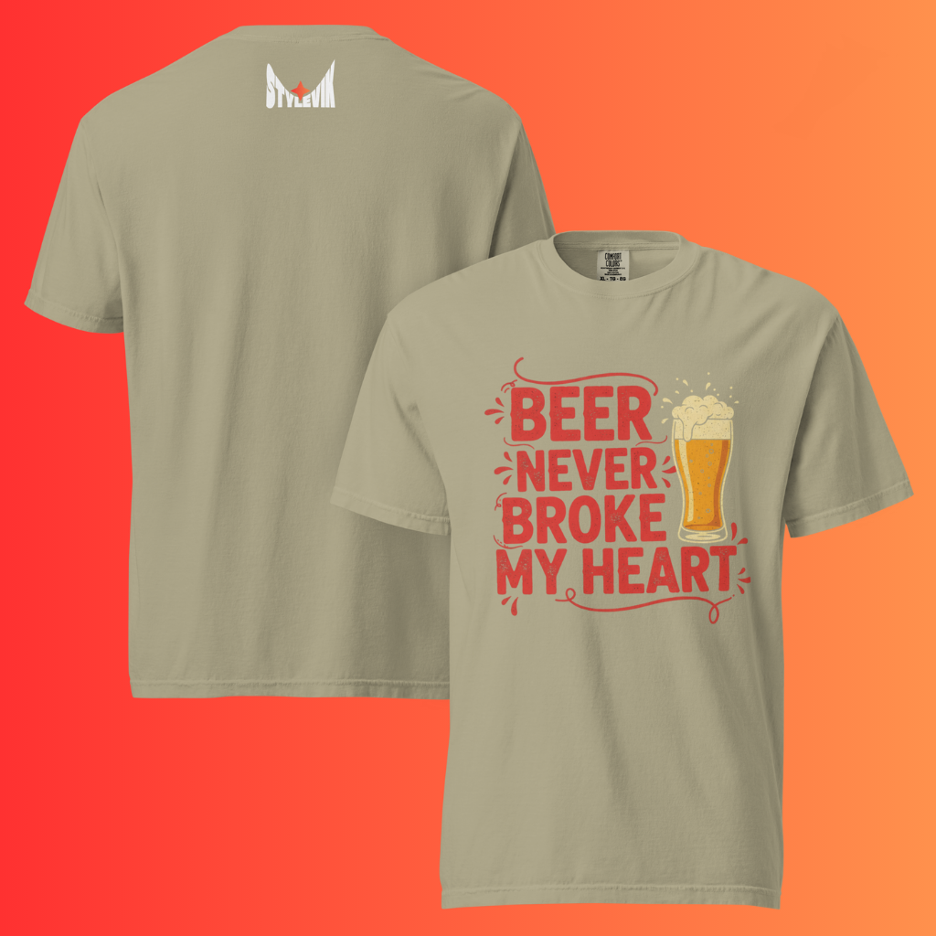 'Beer Never Broke My Heart' T-Shirt | Funny Country Music & Luke Combs Inspired Warming Tee