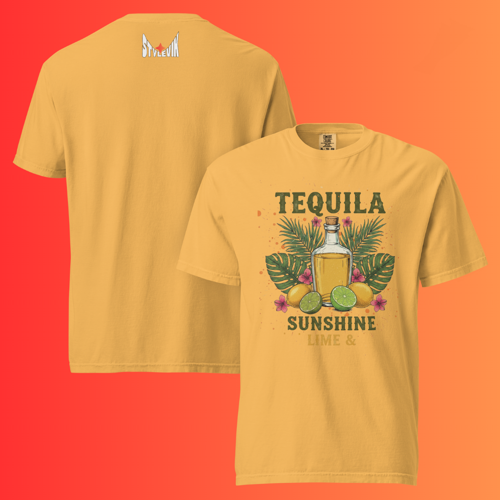 'Tequila Sunshine Lime' T-Shirt | Funny Tropical Vacation & Beach Warming Tee for Margarita Lovers