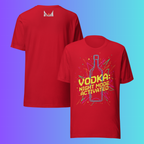 'Vodka Night Mode Activated' T-Shirt | Funny 80s Retro Gaming Cooling Tee for Parties & Raves