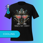 'Shaken Not Stirred' T-Shirt | Funny James Bond Inspired Art Deco Cooling Tee for Cocktail Lovers