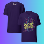 'Vodka Night Mode Activated' T-Shirt | Funny 80s Retro Gaming Cooling Tee for Parties & Raves