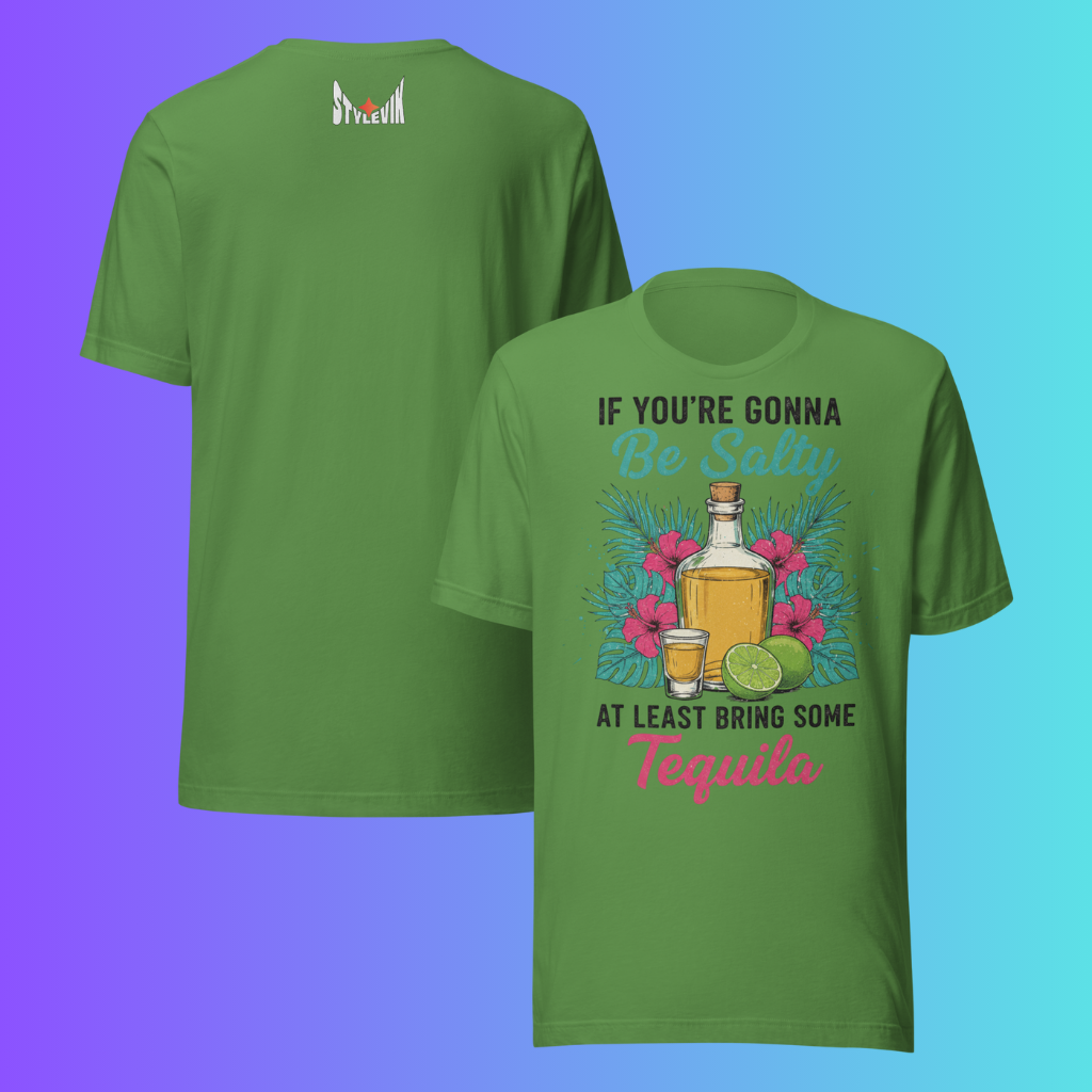 'If You're Gonna Be Salty Bring Tequila' T-Shirt | Funny Sassy Cooling Tee for Margarita Lovers