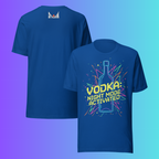 'Vodka Night Mode Activated' T-Shirt | Funny 80s Retro Gaming Cooling Tee for Parties & Raves