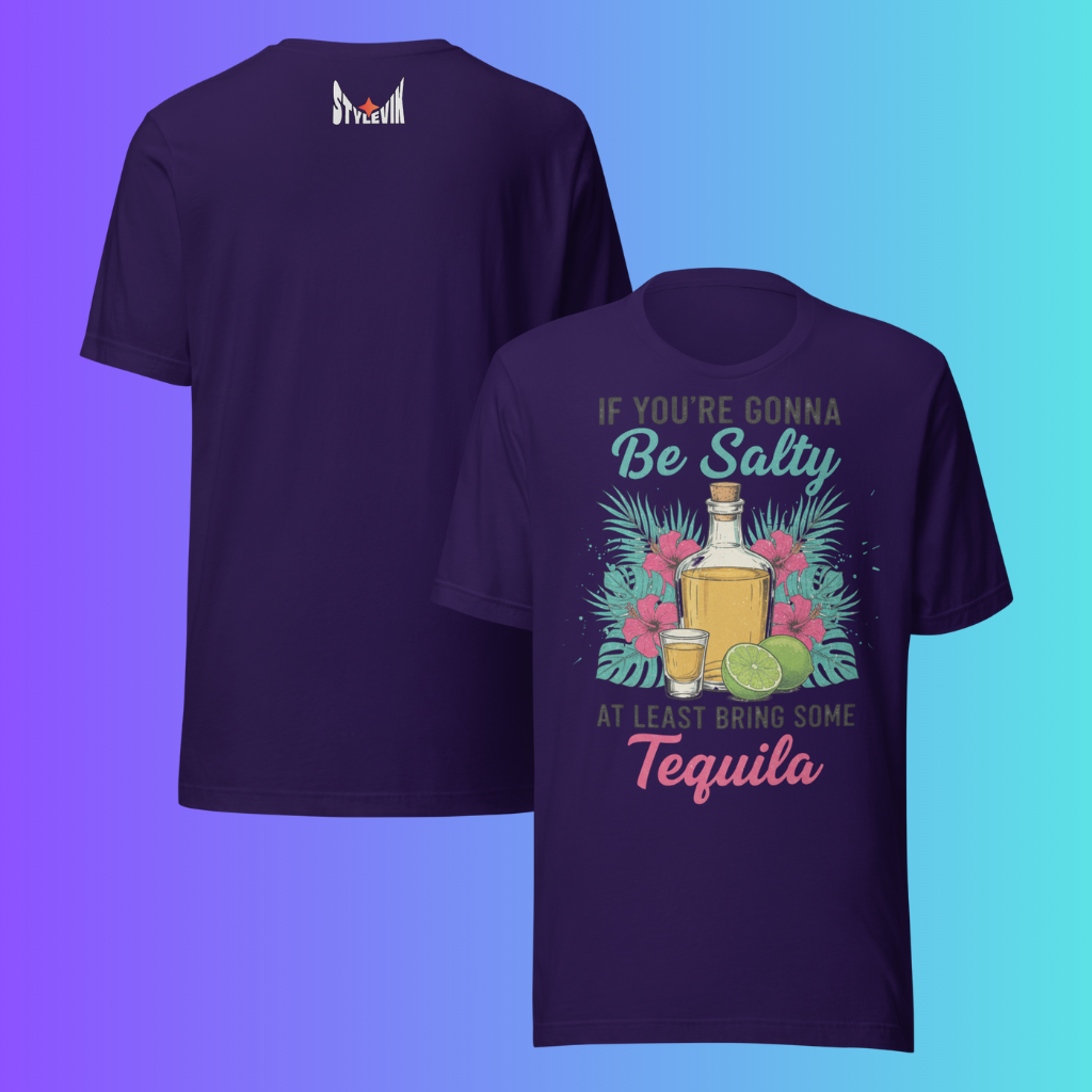 'If You're Gonna Be Salty Bring Tequila' T-Shirt | Funny Sassy Cooling Tee for Margarita Lovers