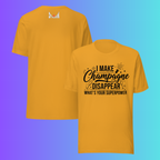'I Make Champagne Disappear What's Your Superpower' T-Shirt | Funny NYE & Bachelorette Party Cooling Tee
