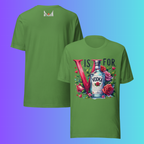 'V is for Vodka' Funny Valentine's Day T-Shirt | Galentine's Day Cooling Tee for Vodka Lovers