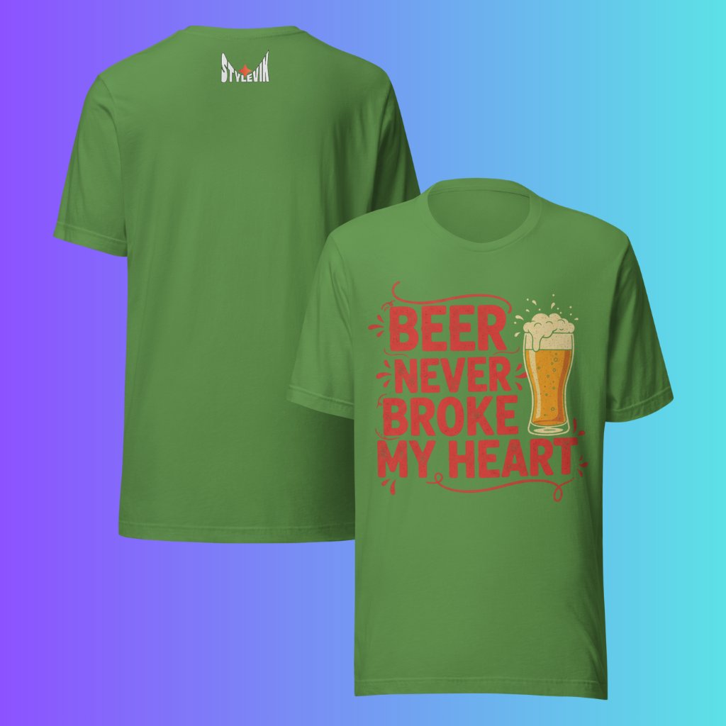 'Beer Never Broke My Heart' T-Shirt | Funny Country Music & Luke Combs Inspired Cooling Tee