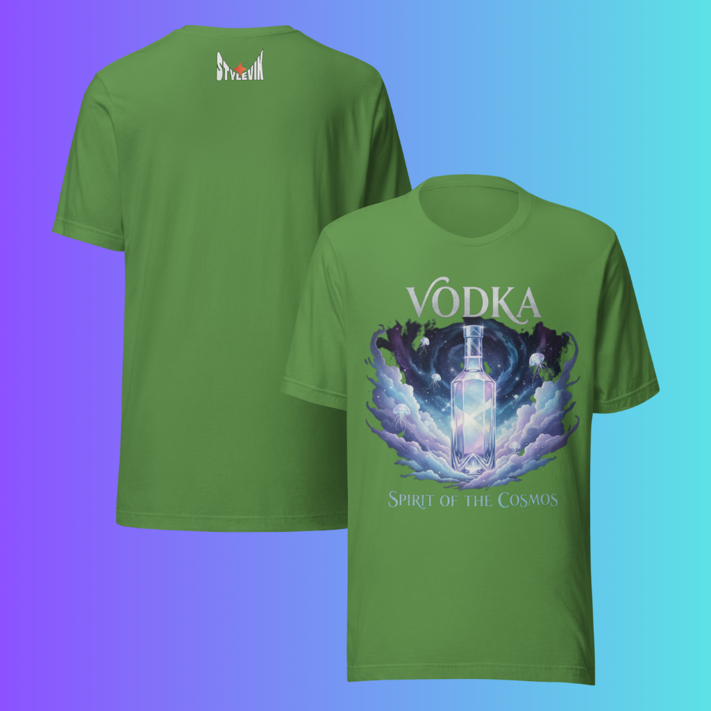 'Vodka Spirit of The Cosmos' T-Shirt | Celestial Galaxy Cooling Tee for Raves & Festivals