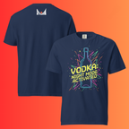 'Vodka Night Mode Activated' T-Shirt | Funny 80s Retro Gaming Warming Tee for Parties & Raves