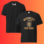Whiskey Warms The Soul' Vintage T-Shirt | Unisex Graphic Warming Tee | Retro Alcohol & Bourbon Drinker T-Shirt
