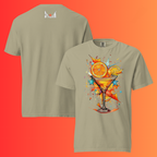 Abstract Cocktail T-Shirt | Artistic 'Explosion of Flavor' Warming Tee for Parties & Bartenders