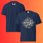 Elegant Champagne T-Shirt | Artistic Holiday & New Year's Eve Warming Tee for Wine Lovers