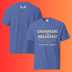 'Champagne for Breakfast' T-Shirt | Funny Brunch & Bachelorette Party Warming Tee