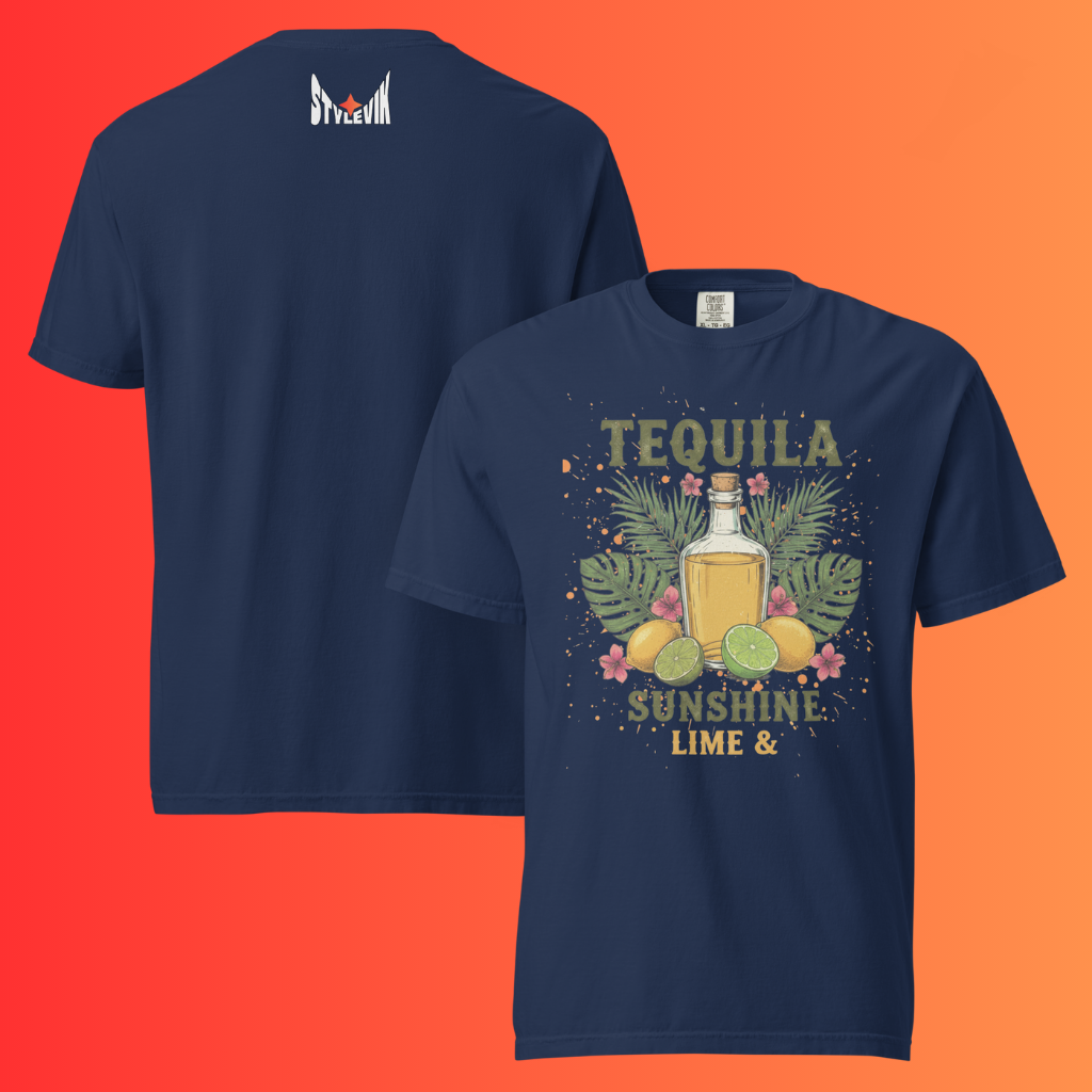 'Tequila Sunshine Lime' T-Shirt | Funny Tropical Vacation & Beach Warming Tee for Margarita Lovers