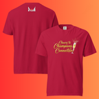 'Cheers to Champions of Connection' T-Shirt | Team & Networking Warming Tee for Holiday Parties