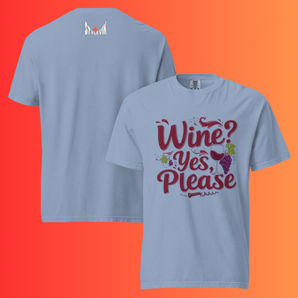 'Wine Yes Please' Funny T-Shirt | Girls Night Out & Mom Juice Warming Tee for Wine Lovers