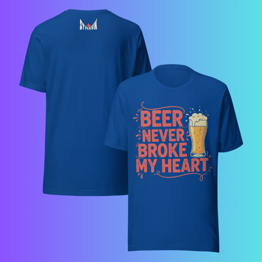 'Beer Never Broke My Heart' T-Shirt | Funny Country Music & Luke Combs Inspired Cooling Tee