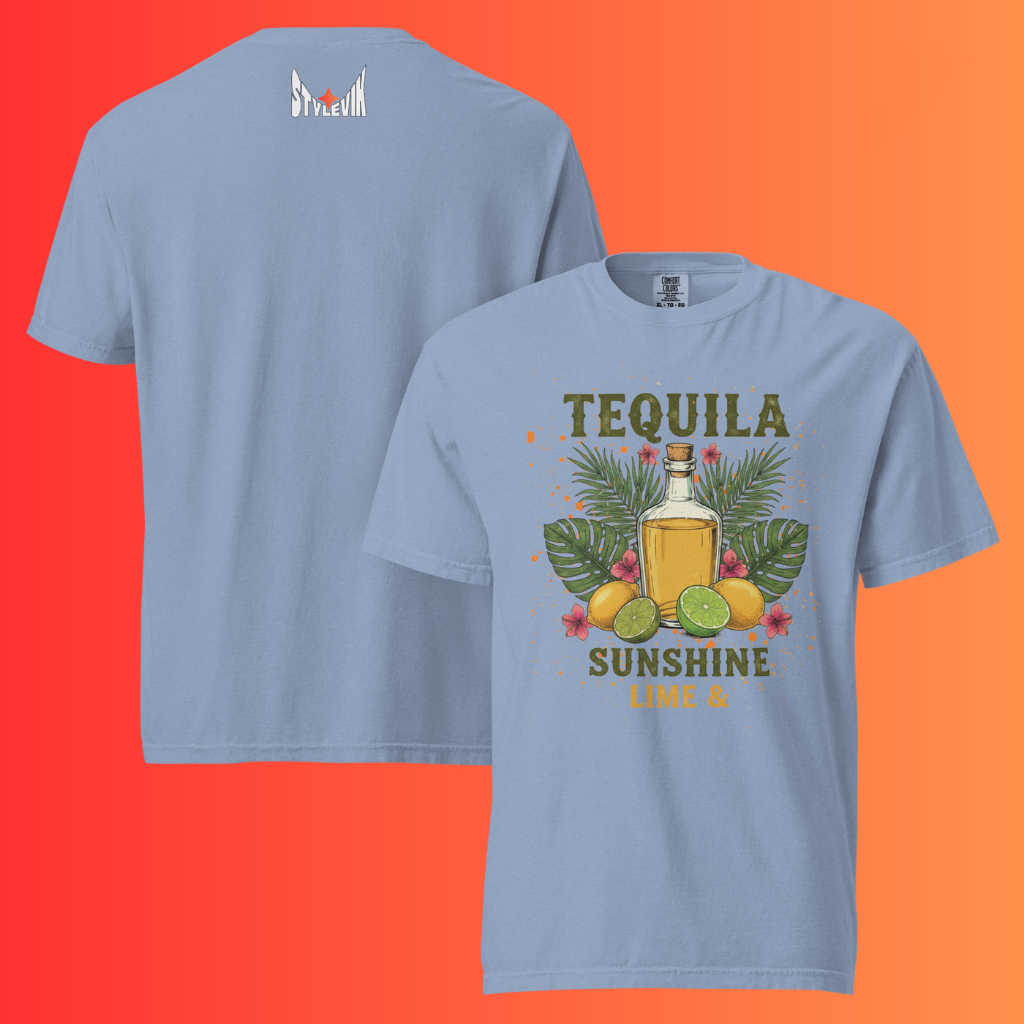 'Tequila Sunshine Lime' T-Shirt | Funny Tropical Vacation & Beach Warming Tee for Margarita Lovers