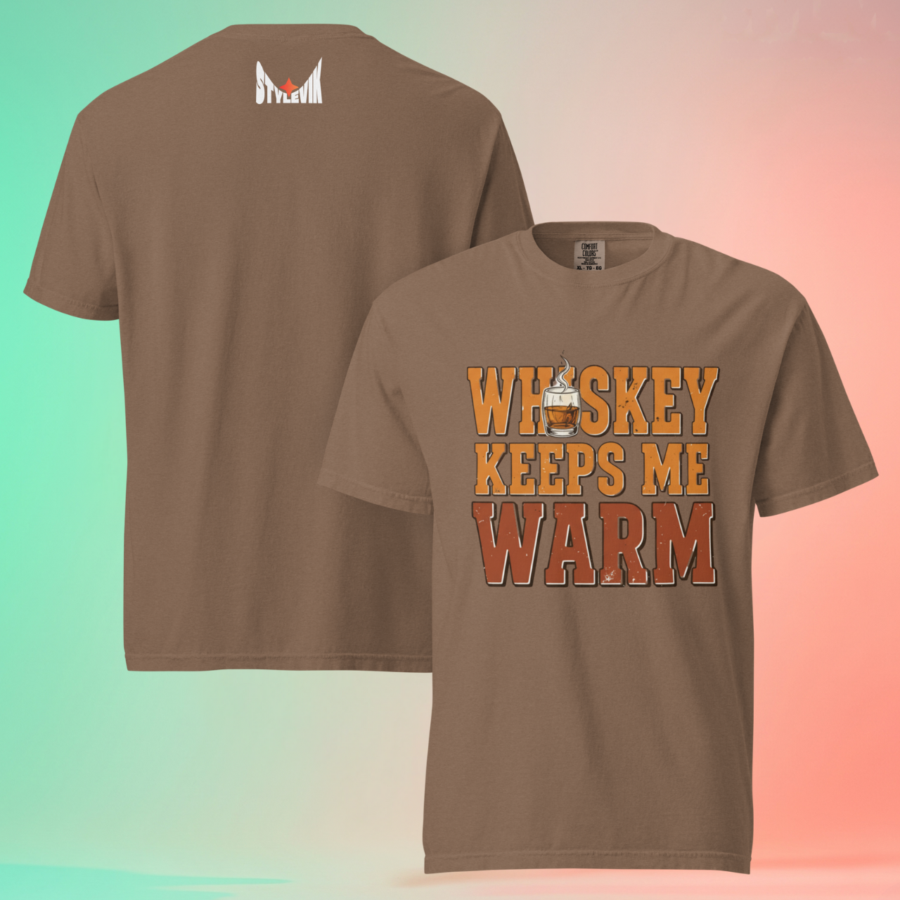 'Whiskey Keeps Me Warm' Funny T-Shirt | Unisex Warming Tee for Bourbon & Scotch Lovers
