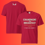 'Champagne for Breakfast' T-Shirt | Funny Brunch & Bachelorette Party Warming Tee